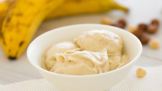 Helado de plátano casero