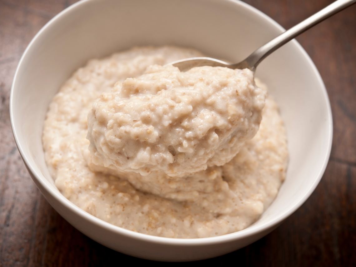 Receta de porridge de avena al microondas