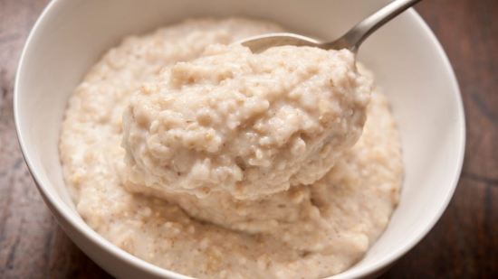 Receta de porridge de avena al microondas