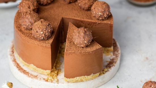 Receta de Tarta de trufa de chocolate y castañas
