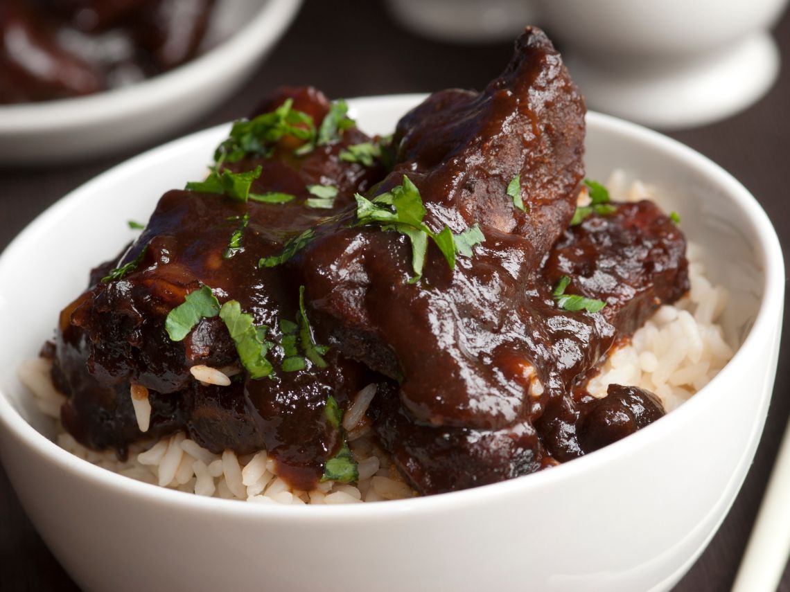 Costillas de cerdo glaseadas con Hoisin