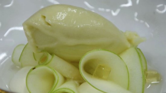 postre de manzana verde