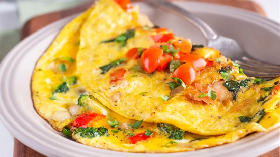 Tortilla francesa con pico de gallo