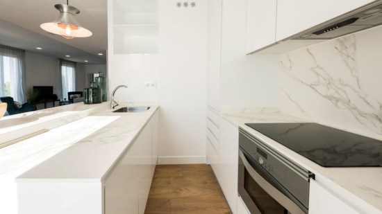 Cocina apartamento del Hotel Be Mate Plaza España