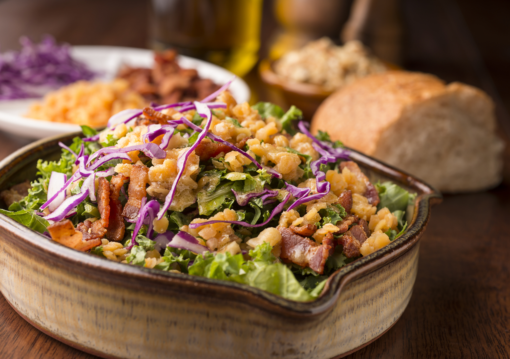 Ensalada de lombarda y lentejas