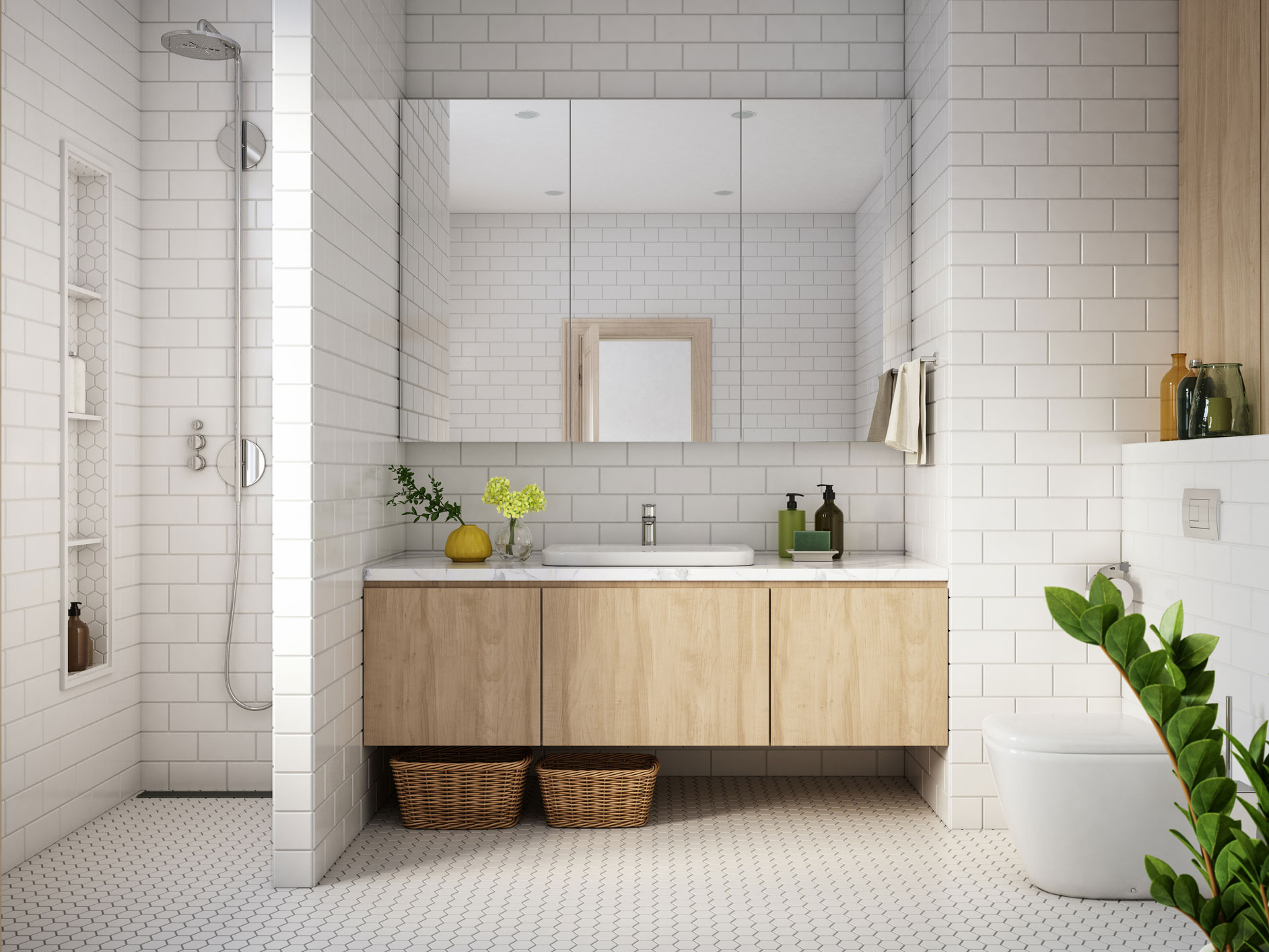 claves para que los baños pequeños parezcan más grandes visualmente