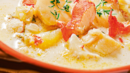 Guiso de patata y marisco