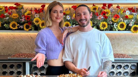 Chiara Ferragni con el pastelero Cedric Grolet
