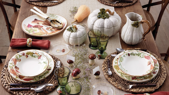 Vajillas y otros productos baratos y bonitos de El Corte Inglés para decorar una mesa otoñal