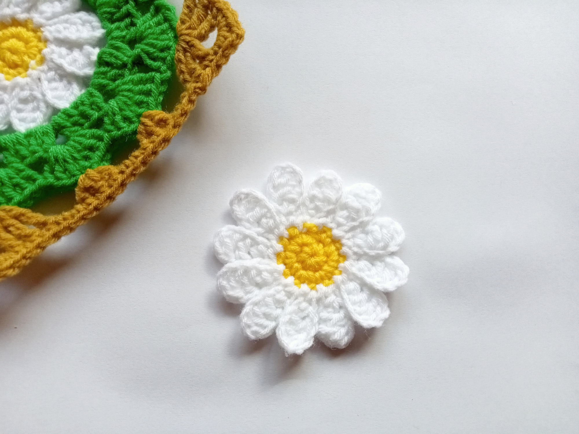 Margarita realizada en crochet