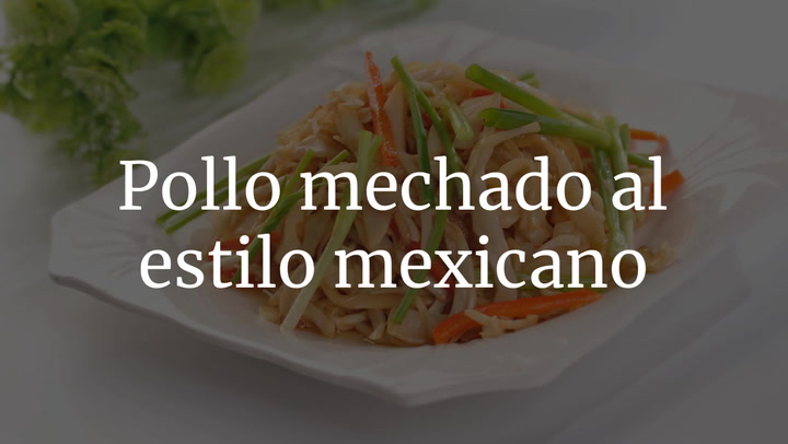Pollo mechado al estilo mexicano