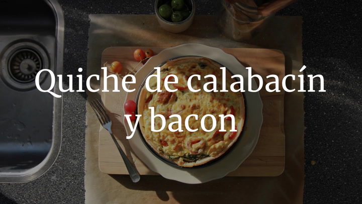 Quiche de calabacín y bacon