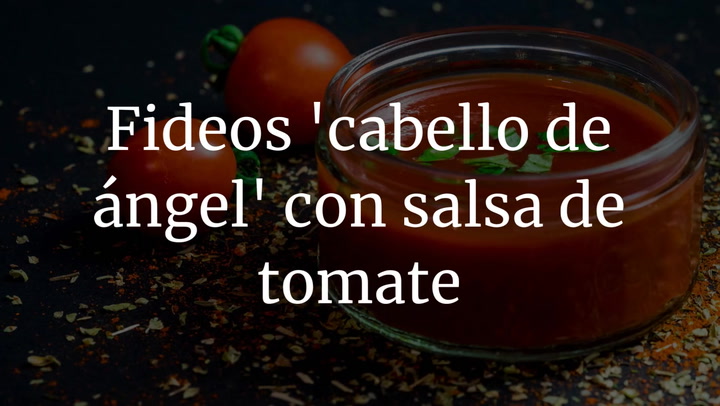 Fideos 'cabello de ángel' con salsa de tomate