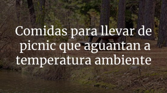 Comidas para llevar de picnic que aguantan a temperatura ambiente