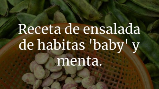 Ensalada de habitas 'baby' y menta