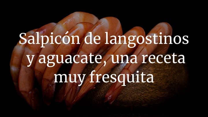 Salpicón de langostinos y aguacate