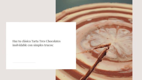 Trucos para que quede perfecta la tarta 3 chocolates, un clásico de la repostería