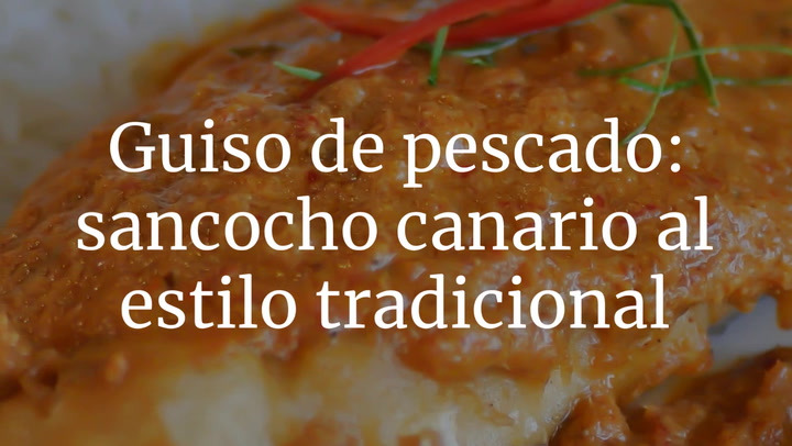 Guiso de pescado: sancocho canario