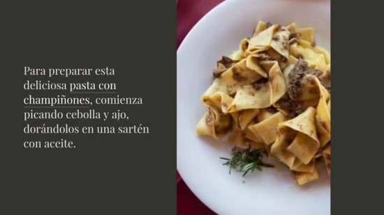 Pappardelle Con Champi Ones Al Vino Blan