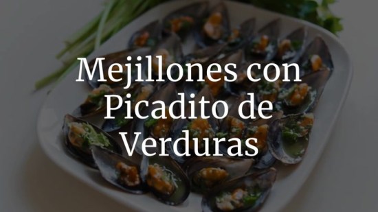 Mejillones Con Picadito De Verduras