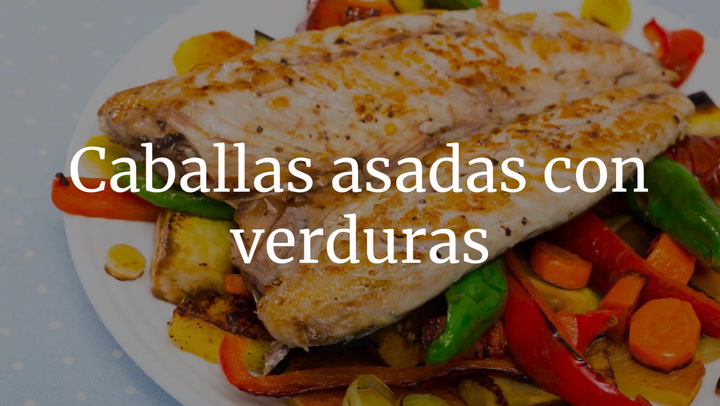 Caballas Asadas Con Verduras