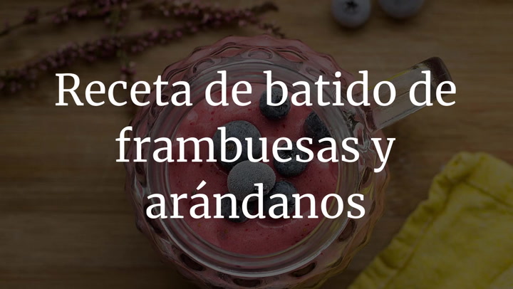 Batido de frambuesas y arándanos