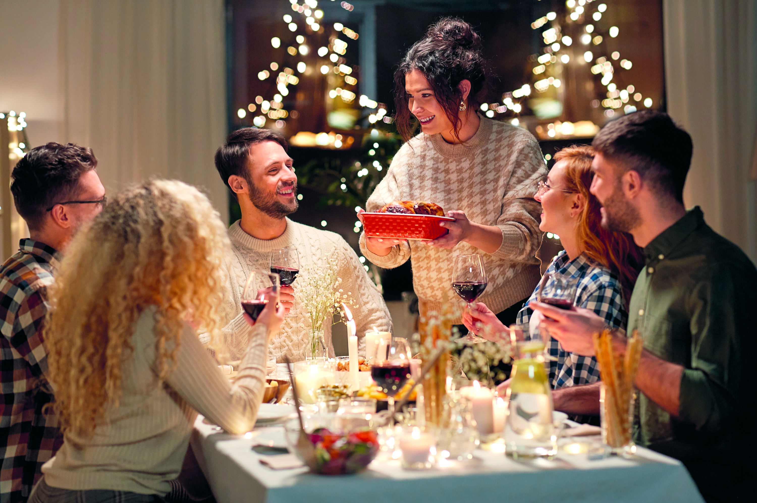 Cena familiar navideña