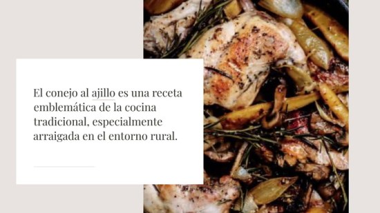 Conejo asado al ajillo