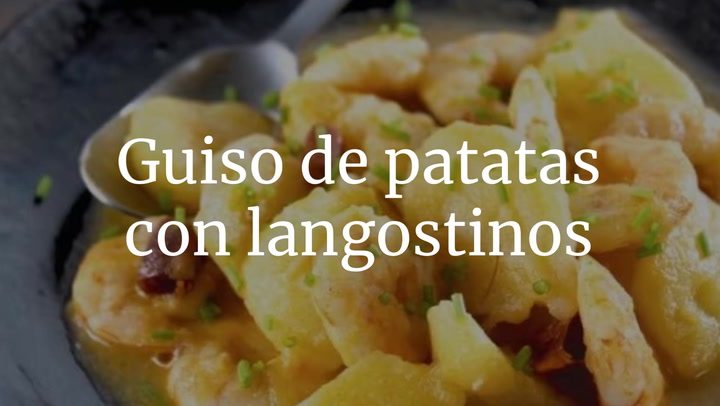 Guiso De Patatas Con Langostinos