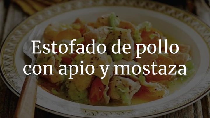 Estofado De Pollo Con Apio Y Mostaza
