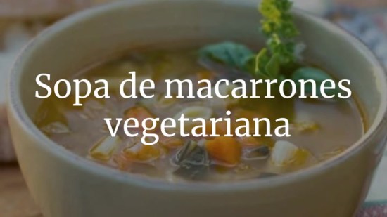 Sopa De Macarrones Vegetariana