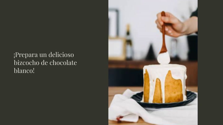 Bizcocho De Chocolate Blanco Sin Gluten