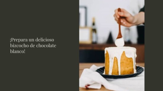 Bizcocho De Chocolate Blanco Sin Gluten