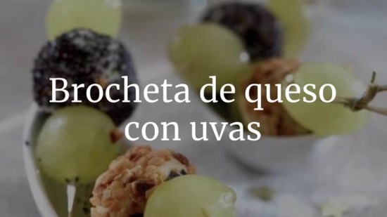 Brocheta De Queso Con Uvas
