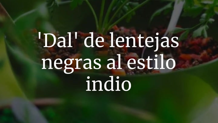 'Dal' de lentejas negras al estilo indio