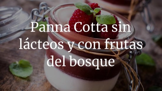 Panna Cotta sin lacteos y con frutas del bosque