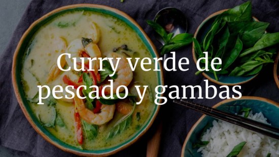 Curry Verde De Pescado Y Gambas
