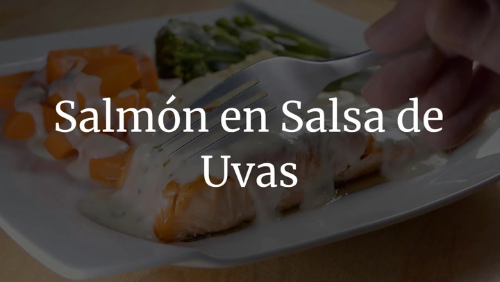 Salmón en salsa de uvas