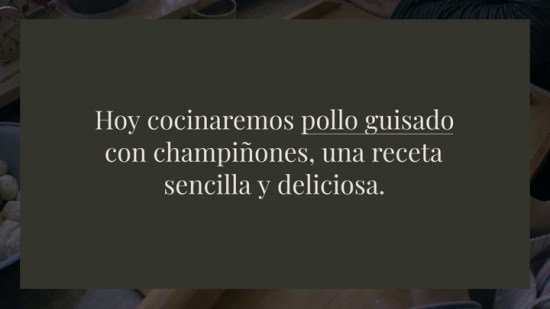 Pollo Guisado Con Champi Ones