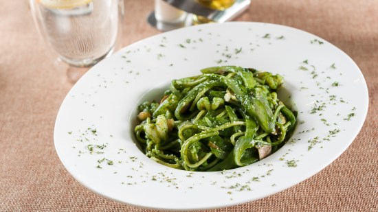 Pasta con salsa de calabacín
