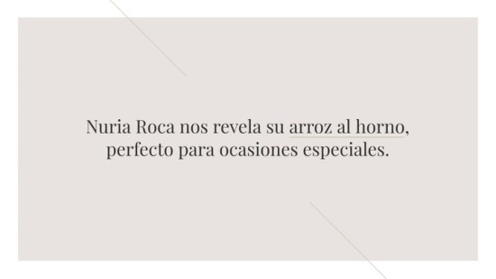 La Receta De Arroz Al Horno De Nuria Roc