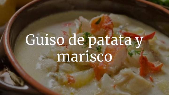 Guiso de patata y marisco
