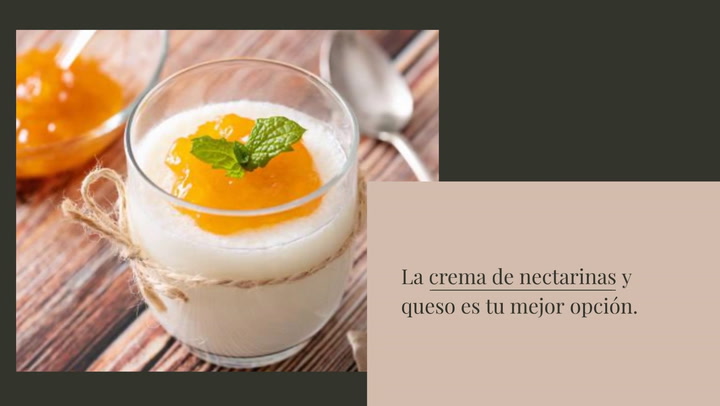 Crema De Nectarinas Y Queso
