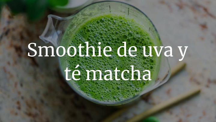 Smoothie de uva y té matcha