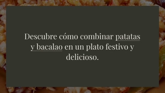 Una Receta De Original Con El Bacalao Co