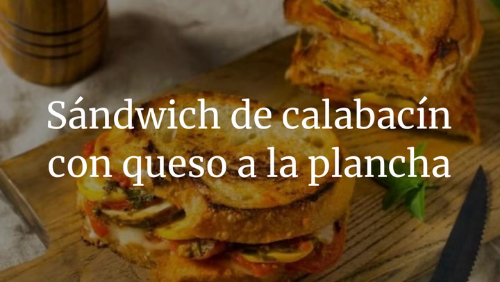 Sándwich de calabacín con queso a la plancha
