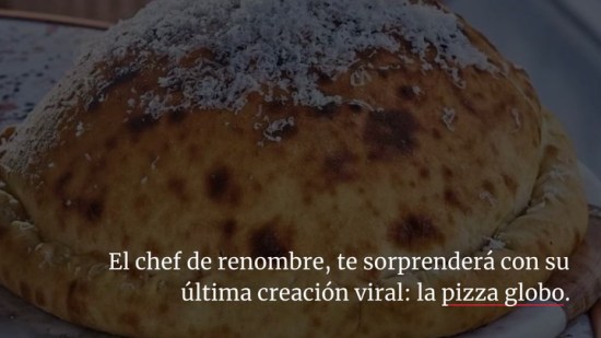 Así es la original pizza globo de Dani García