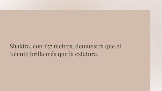 Shakira Y Otras Famosas Bajitas Que Han