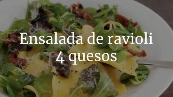 Ensalada de ravioli 4 quesos