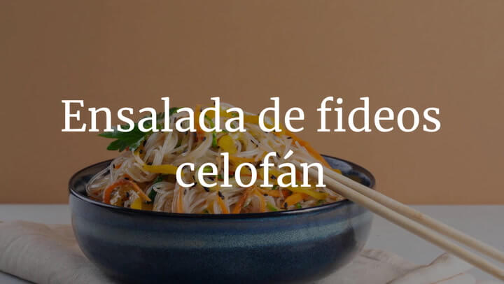 Cómo hacer ensalada de fideos celofán